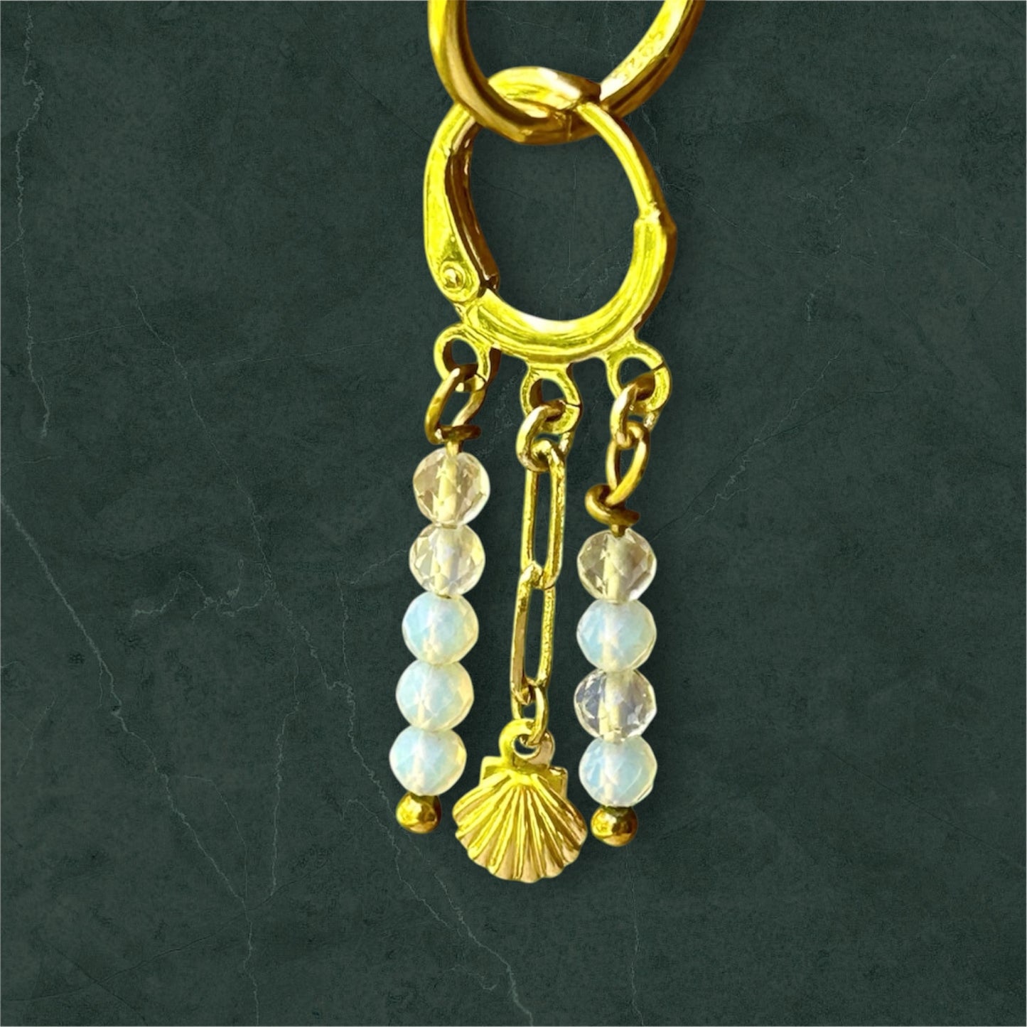 Dangly Earrings - Opalite Gemstone