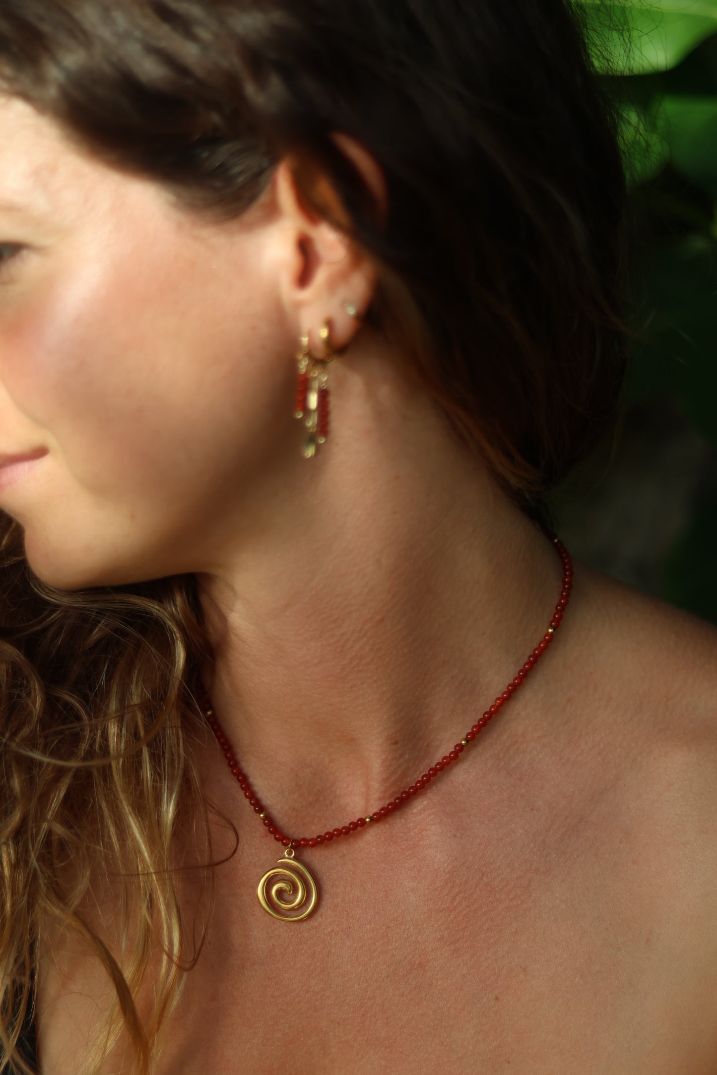Dangly Earrings - Red Carnelian