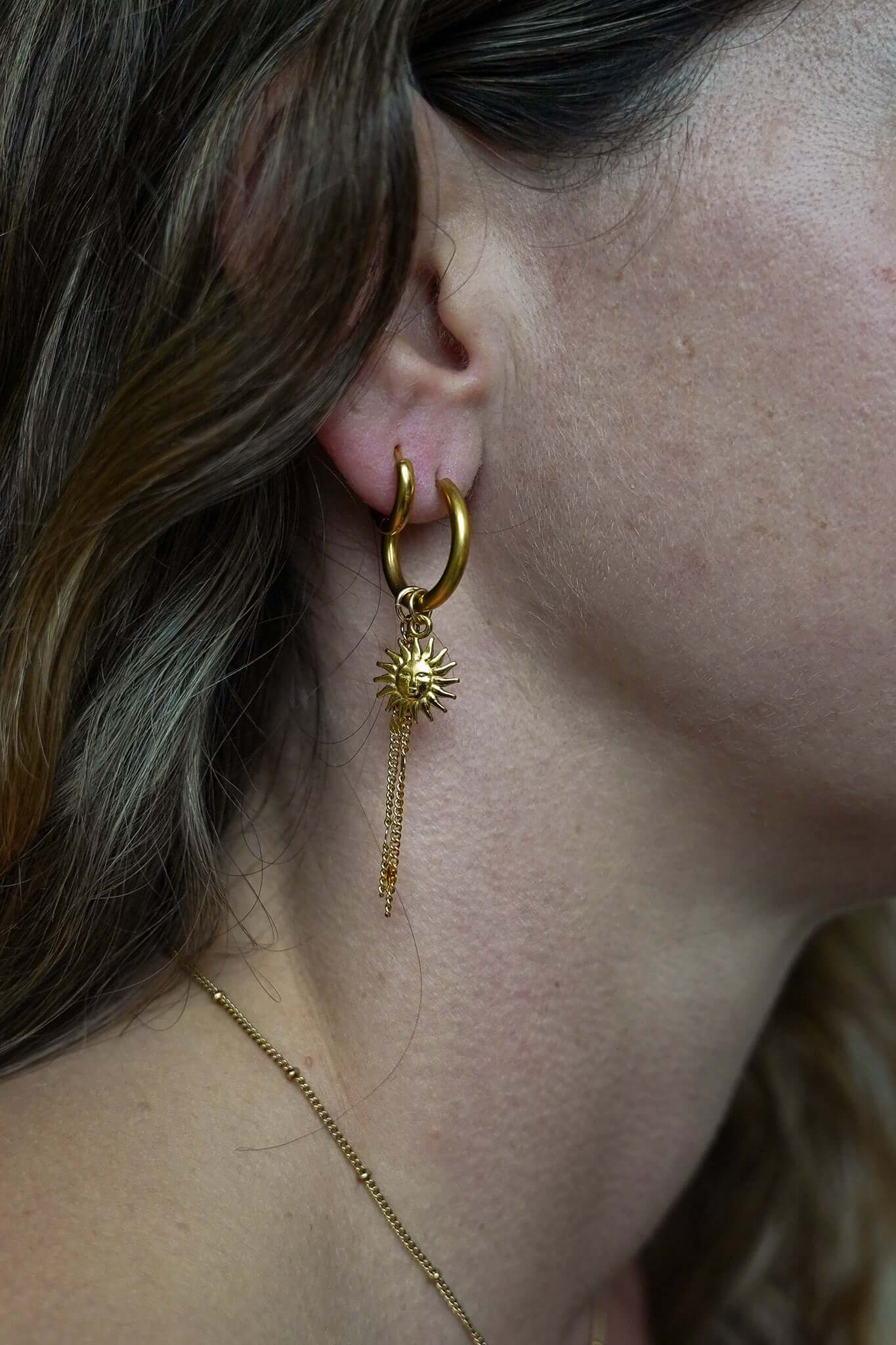 Earring Set of 2 - Mix & Match - Dangly Sun