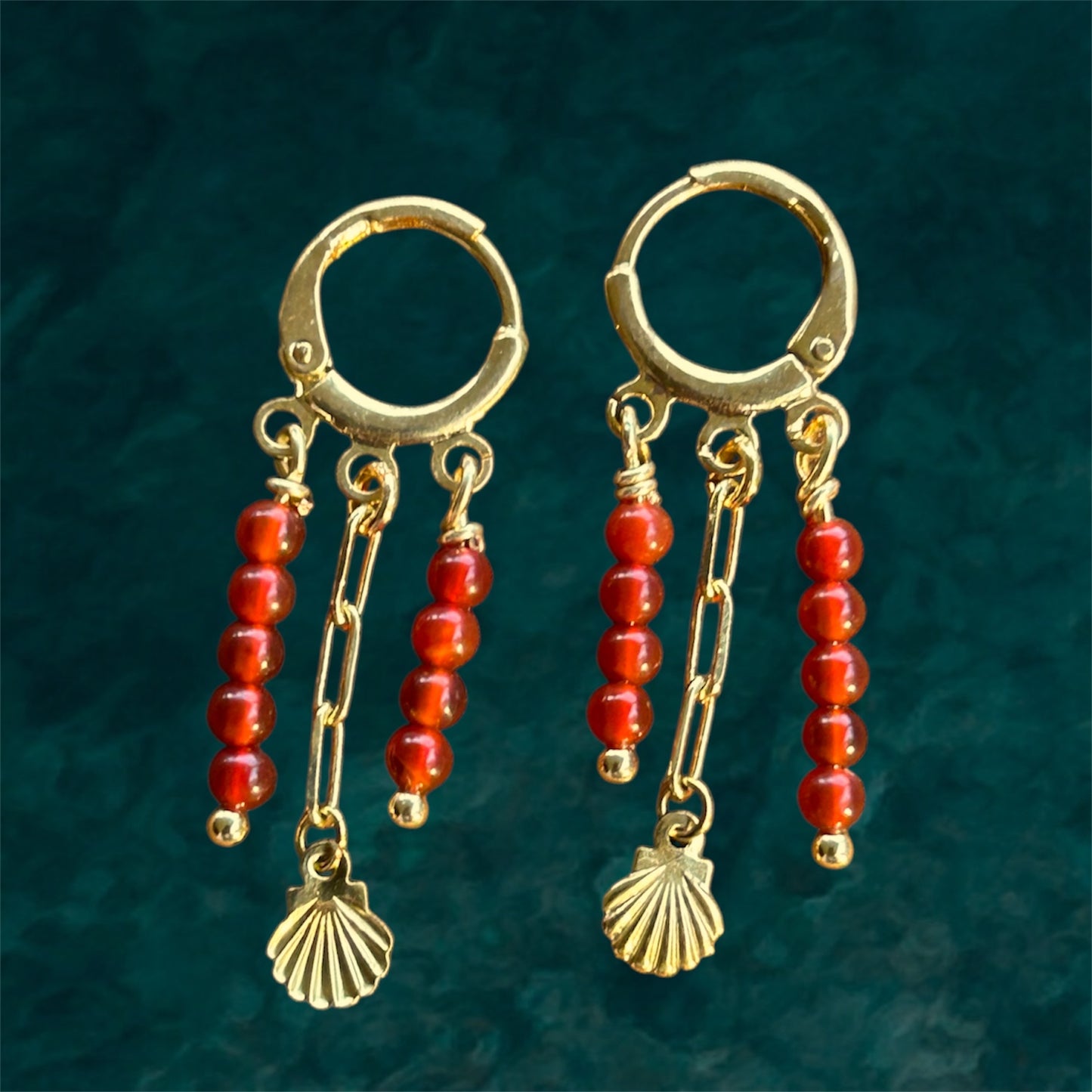Dangly Earrings - Red Carnelian