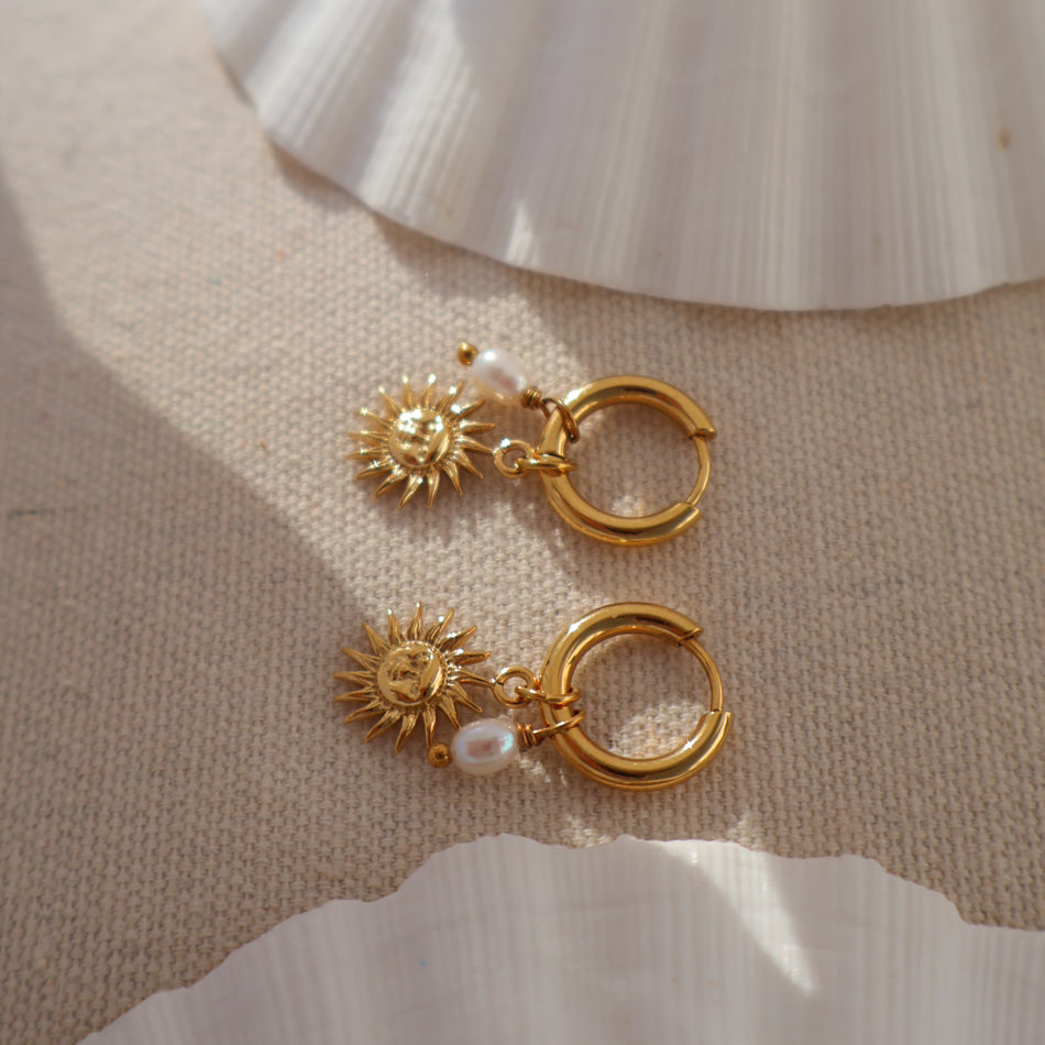 Mix&Match Sun Earrings - Pearl