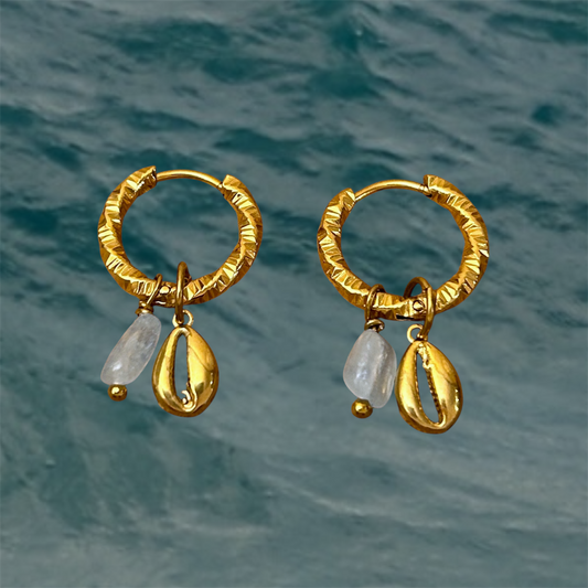 Mix Match Earrings - Cowrie Shell