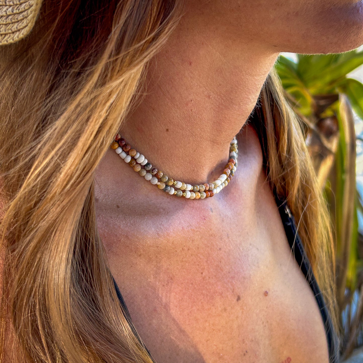 Osealina Sunglass- & Bellychain - Crazy Lace Agate