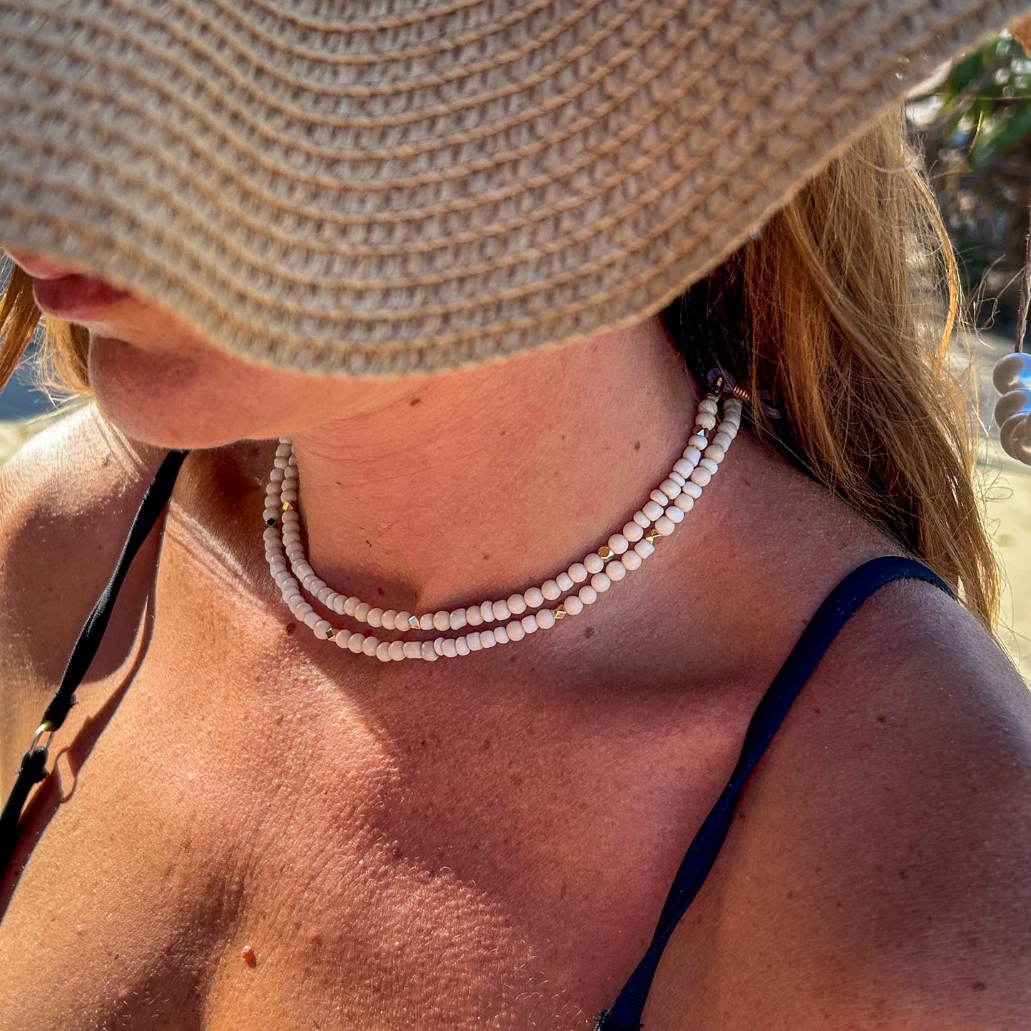 Osealina Sunglass- & Bellychain - Ivory Jade