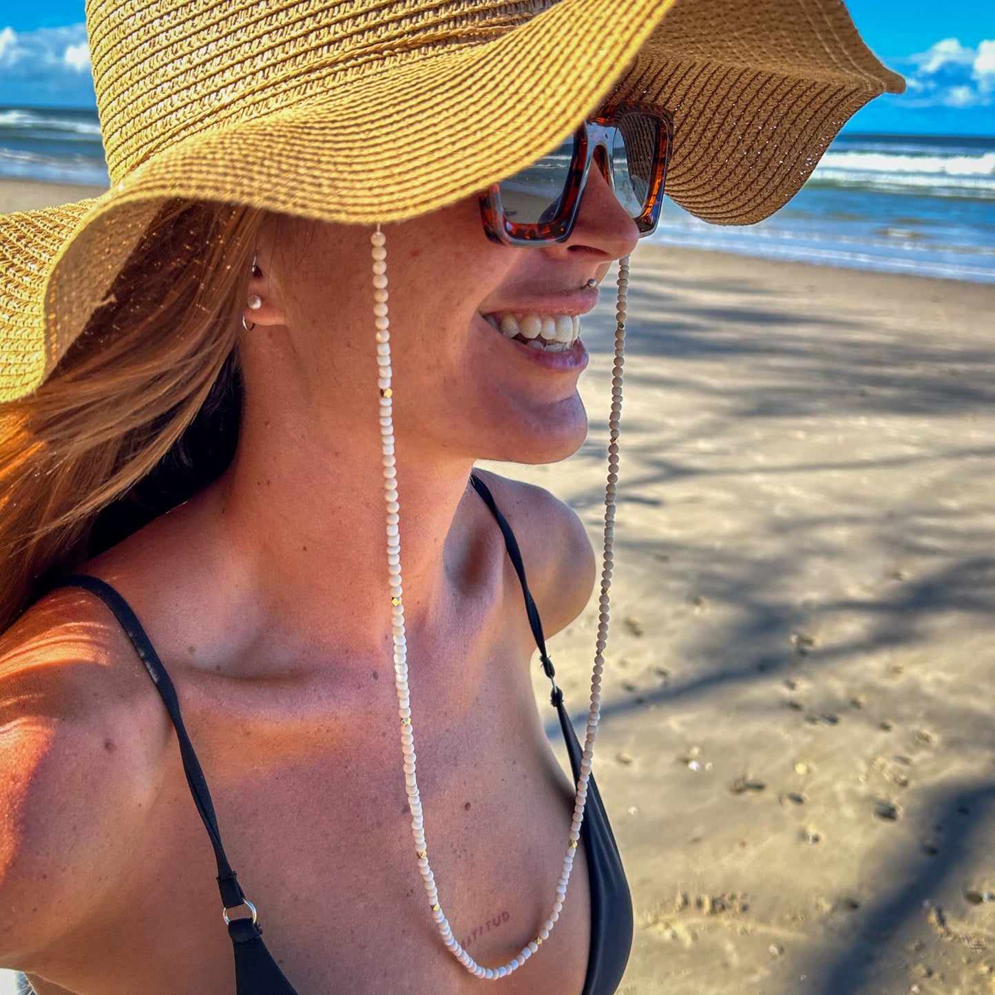 Osealina Sunglass- & Bellychain - Ivory Jade