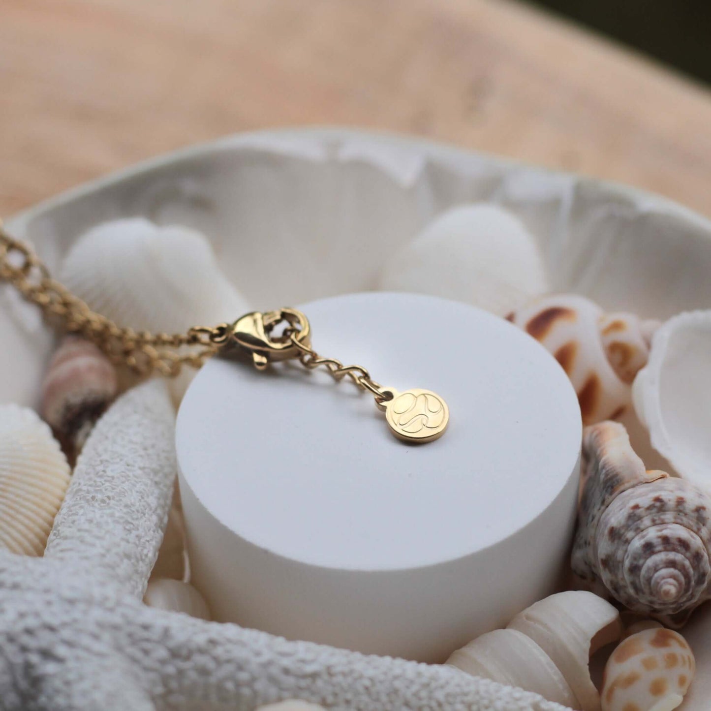 The Sun Charm Choker - White Shell Bead