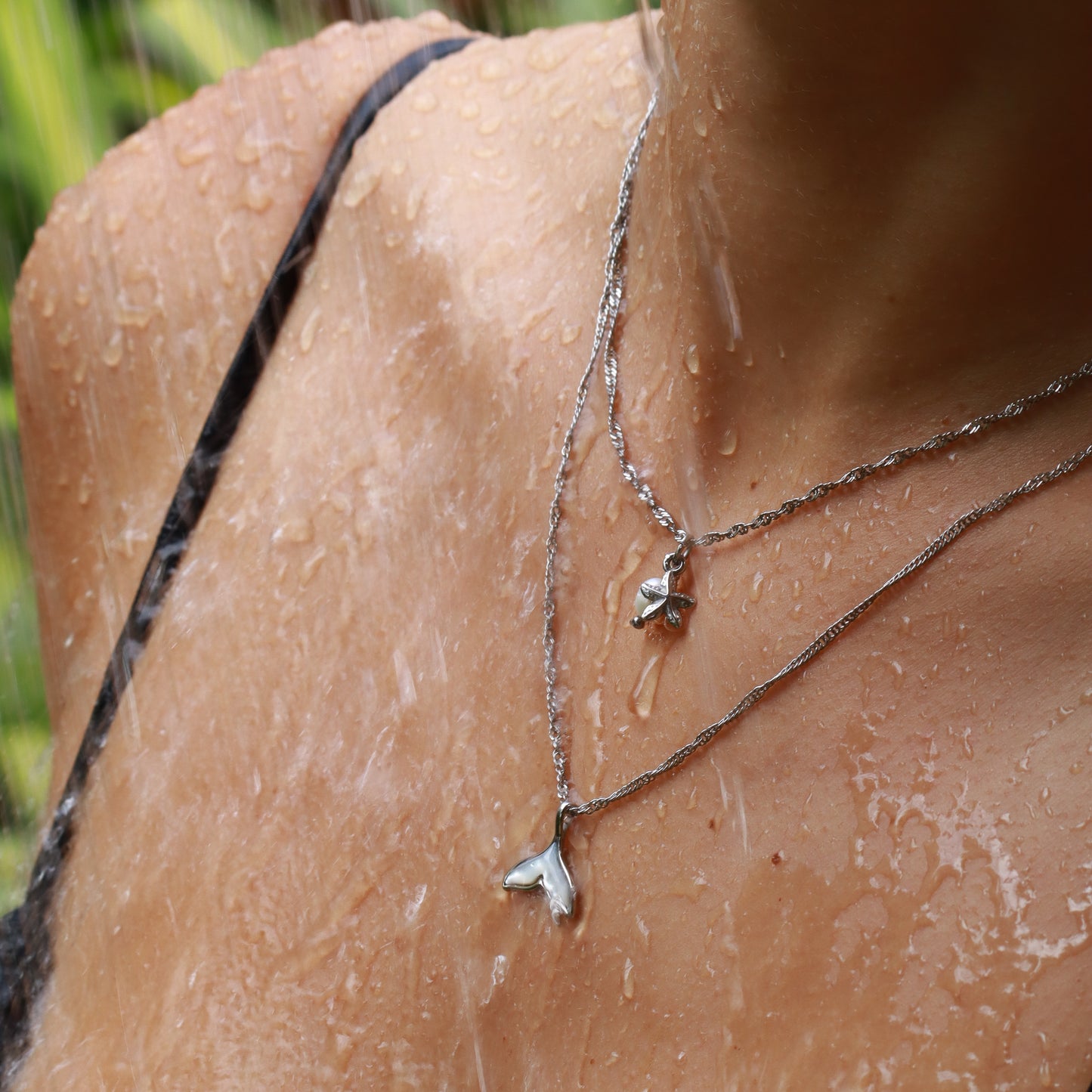 Whale Tale Necklace - Silver