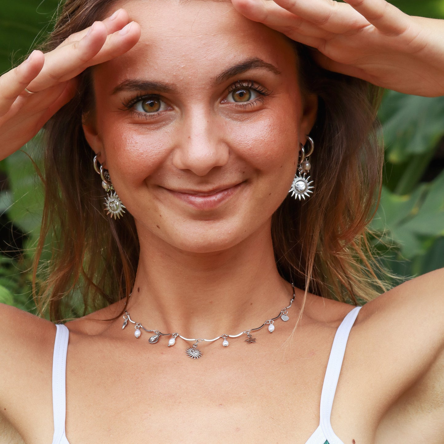 Sun Earrings - Silver