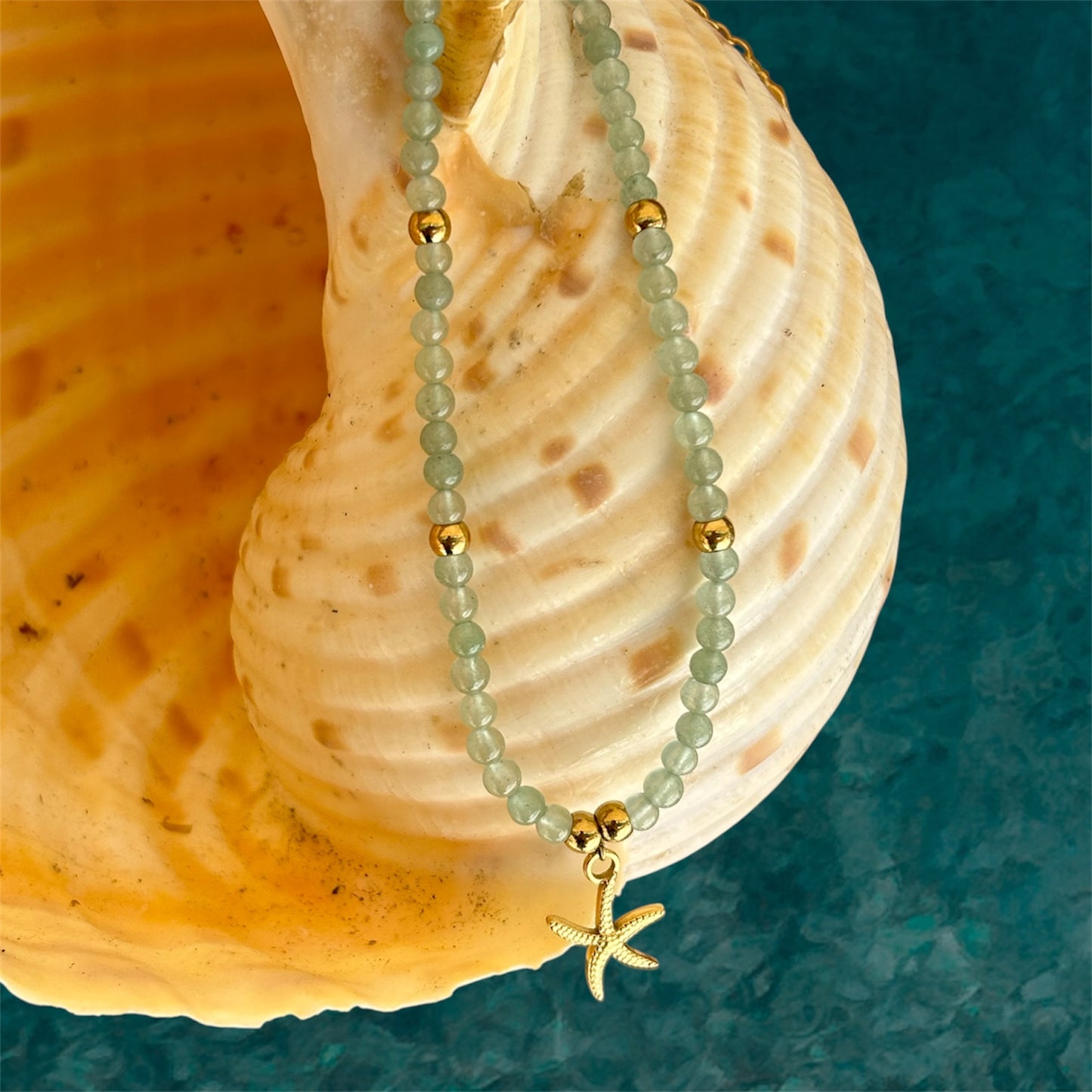 Starfish Choker - Green Aventurine
