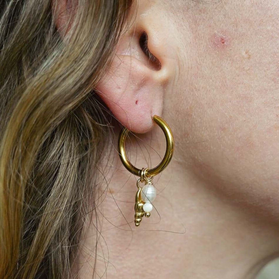 Screw Shell Earrings - 18mm Osealina Jewellery