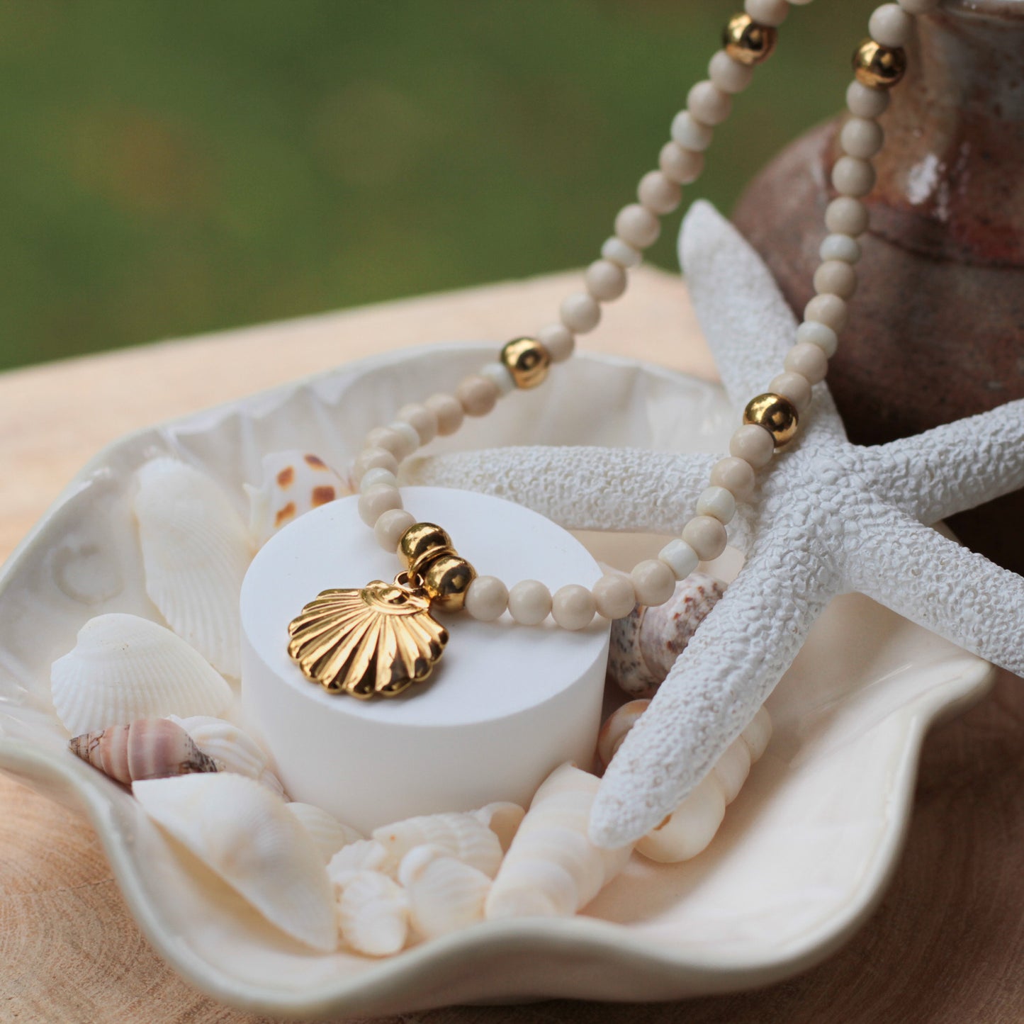 Shell Necklace White Osealina Jewellery