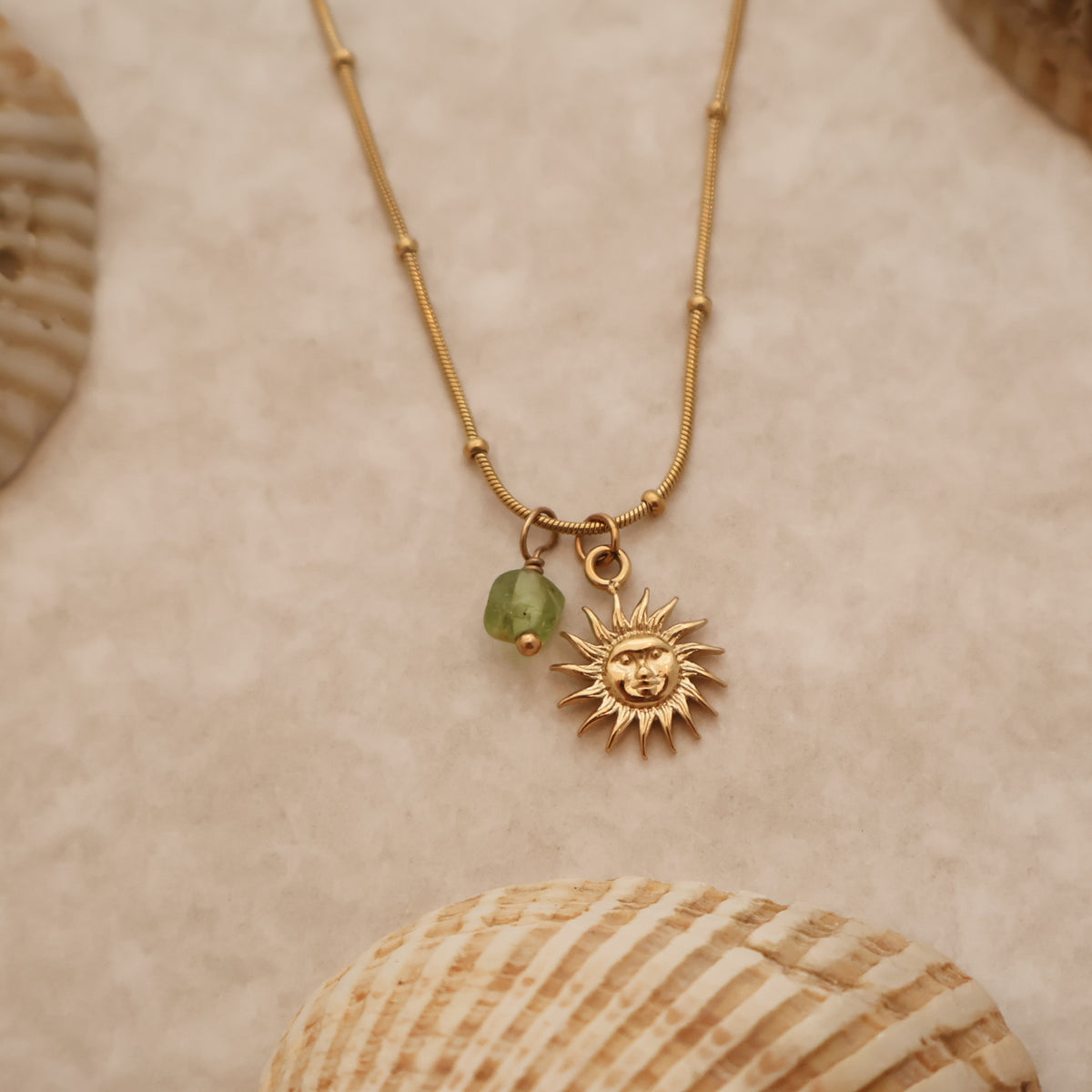 Sun and Peridot Necklace