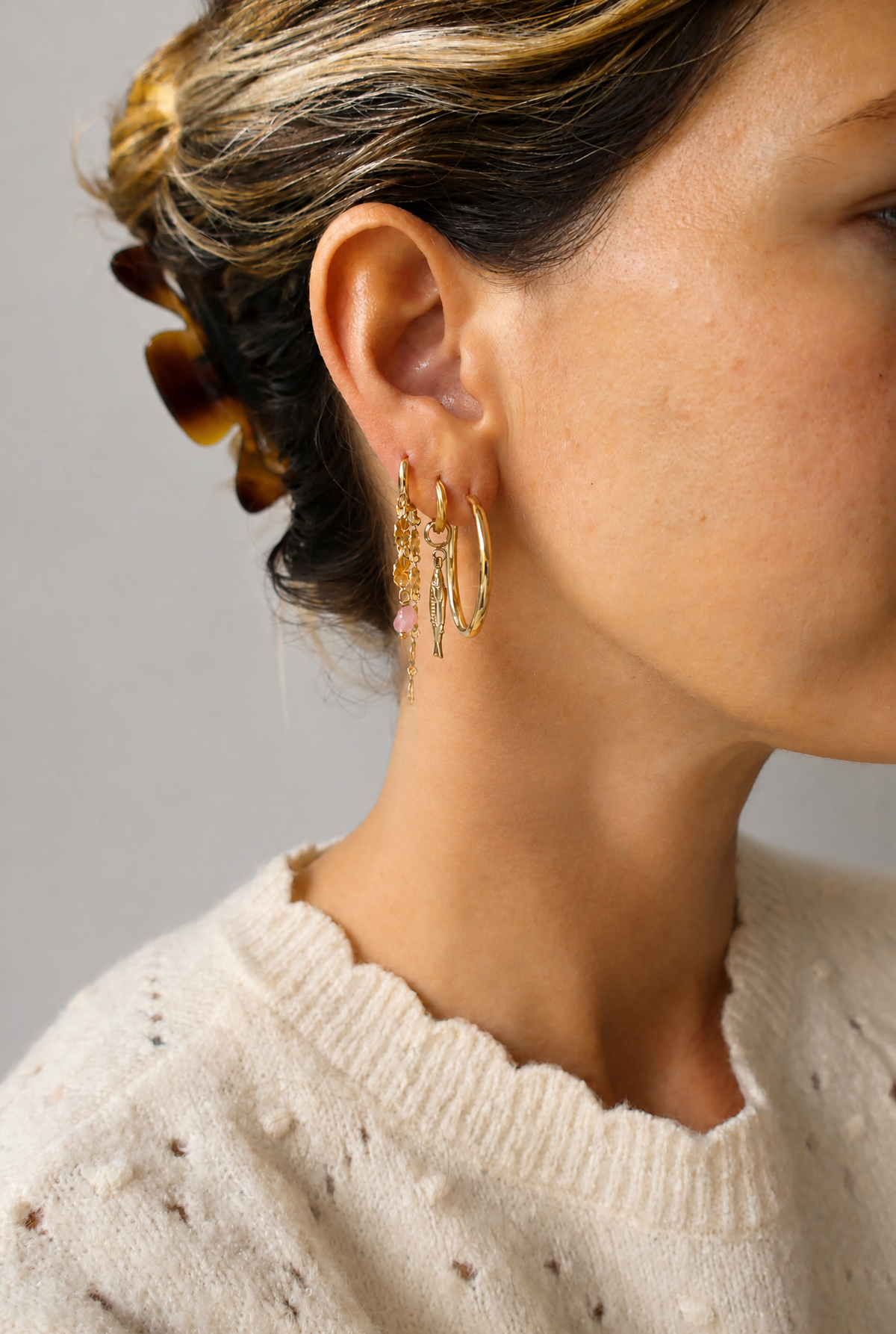 Earrings - Rose Quartz Sunny Drops