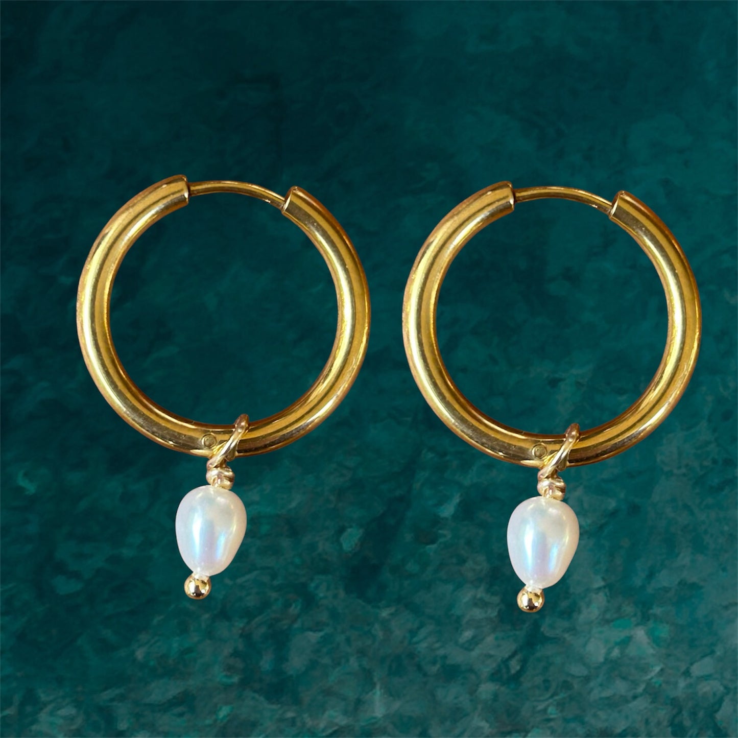 Set of 3 Waterproof Stainless steel Gold plated Earrings by Osealina Jewellery