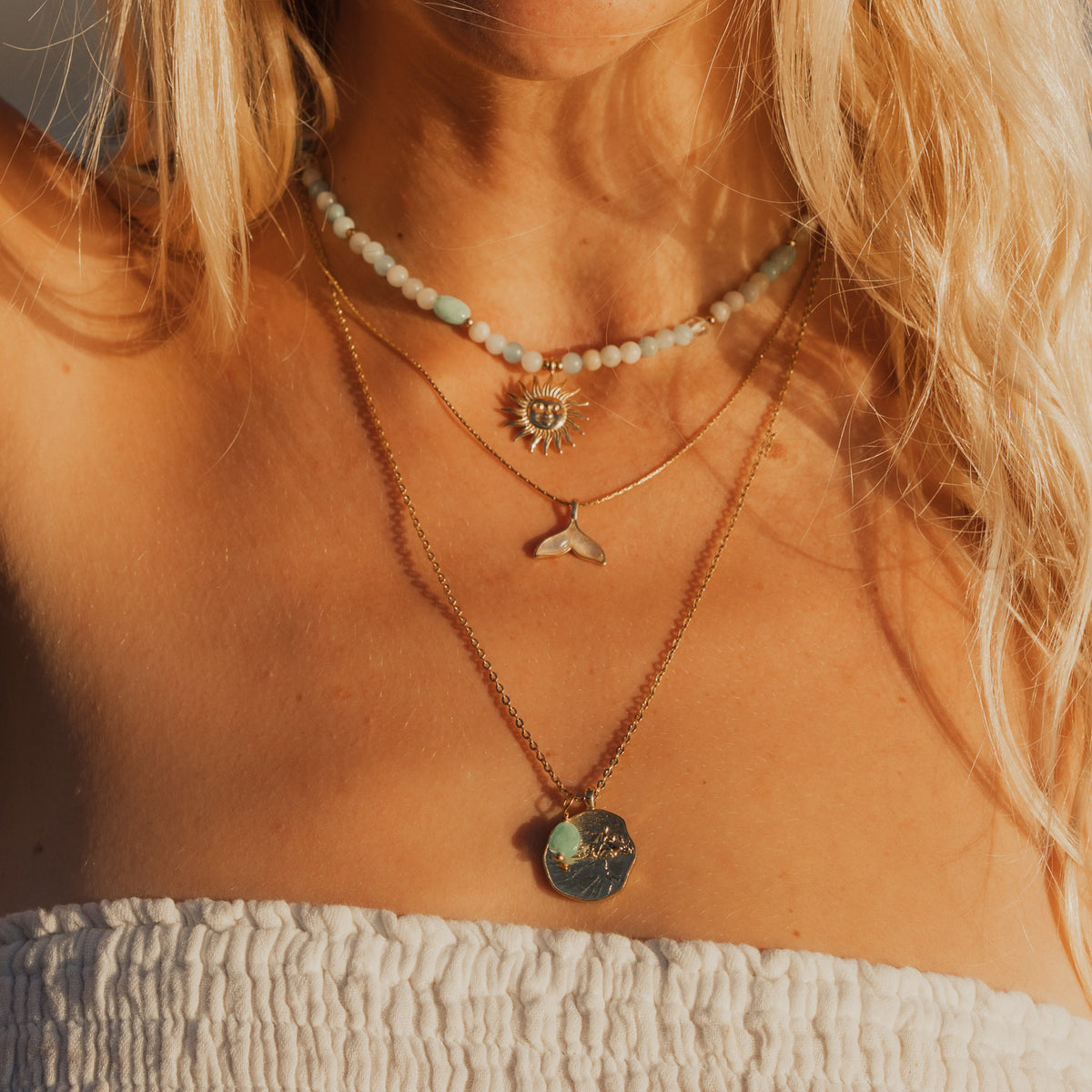 Amazonite Sun Necklace
