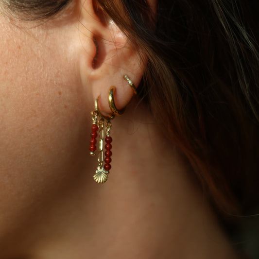 Dangly Earrings - Red Carnelian