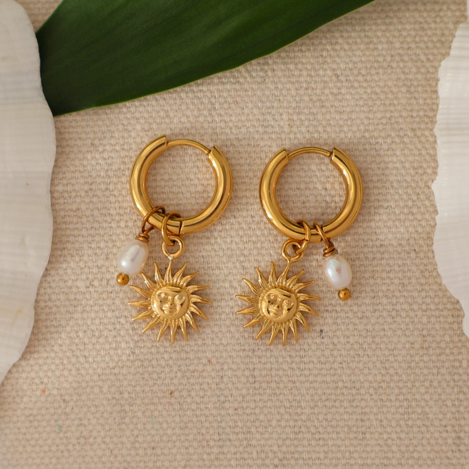 Mix&Match Sun Earrings - Pearl