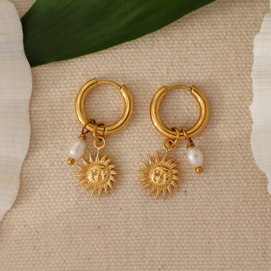 Mix&Match Sun Earrings - Pearl