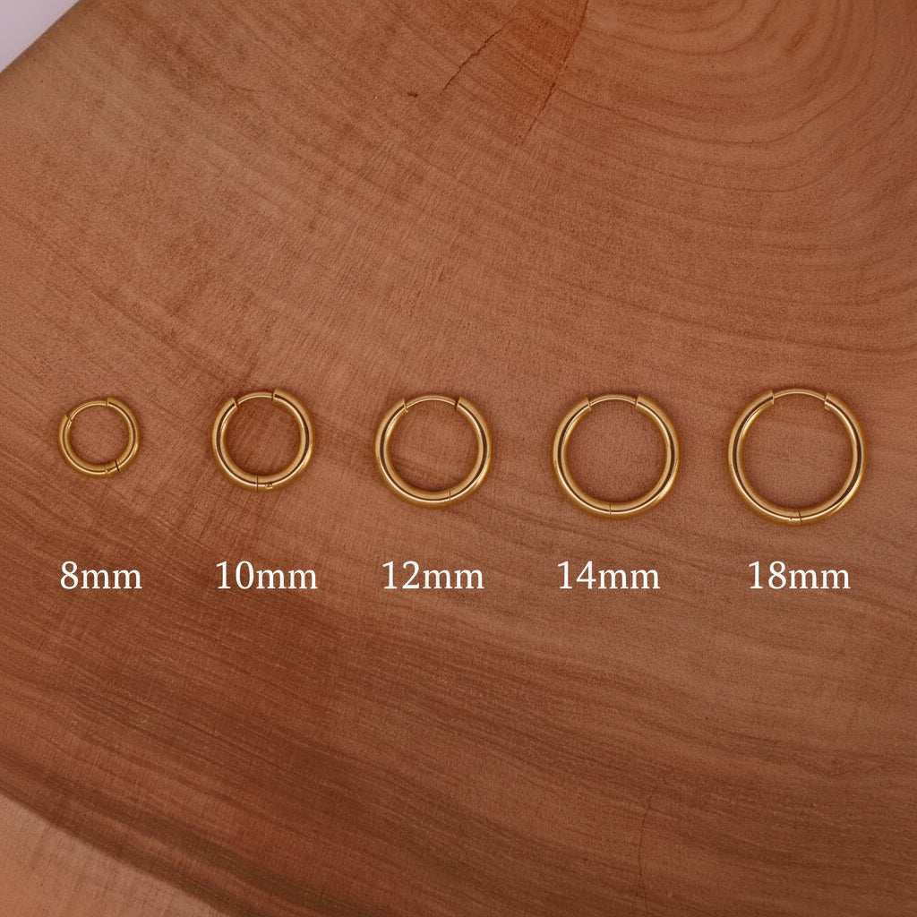 gold earrings all sizes
