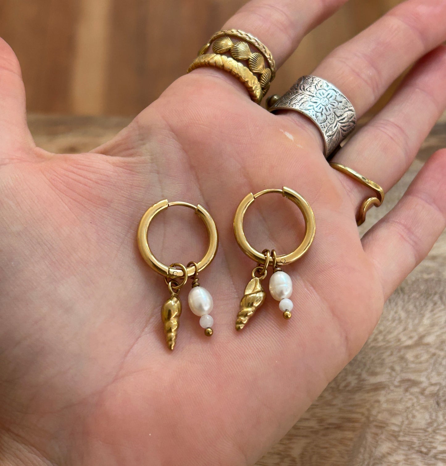 Screw Shell Earrings