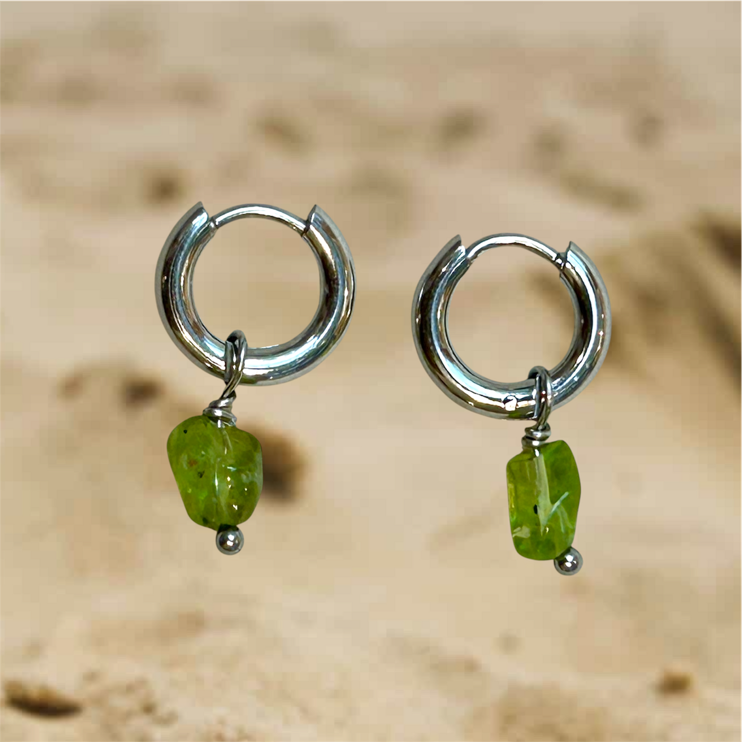Peridot Earrings - Silver