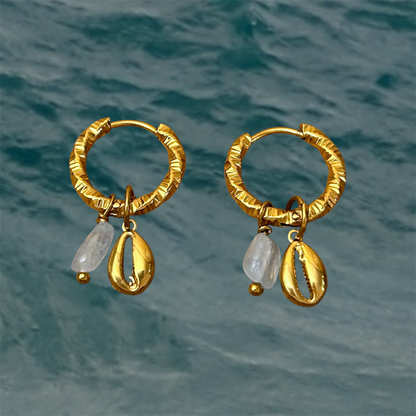 Mix Match Earrings - Cowrie Shell
