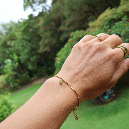 Link Chain Bracelet - Peridot