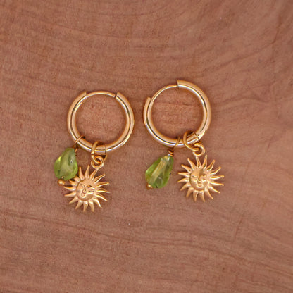 Gold Sun Earrings