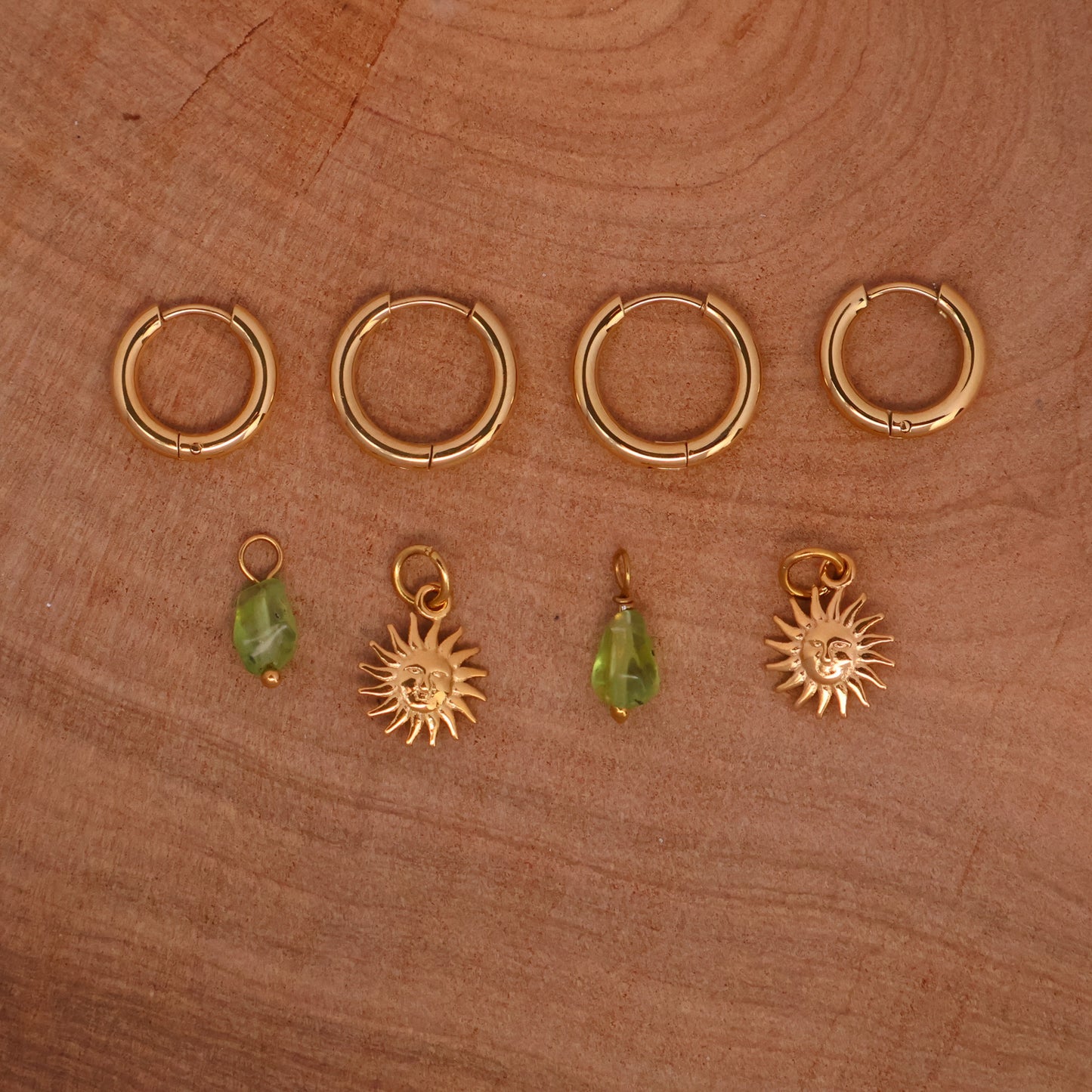 Gold Sun Earrings