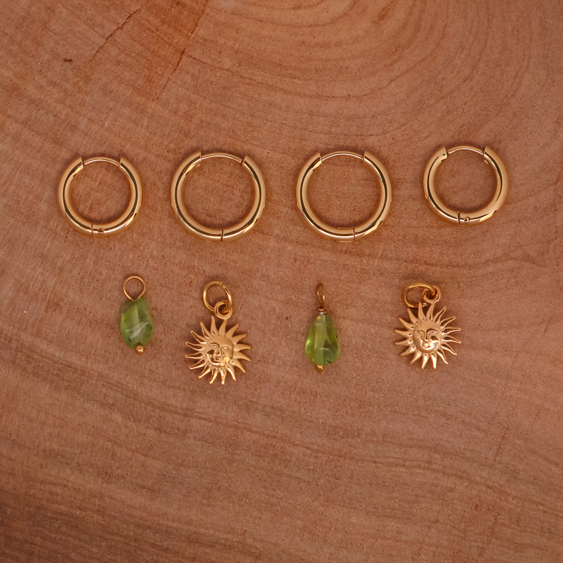 Gold Sun Earrings