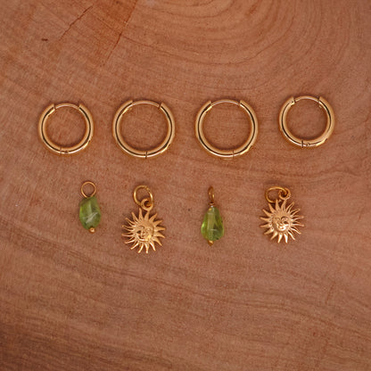 Gold Sun Earrings