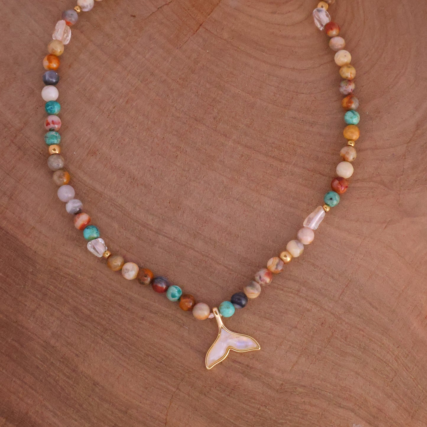 Whale Tale Necklace - Carribean