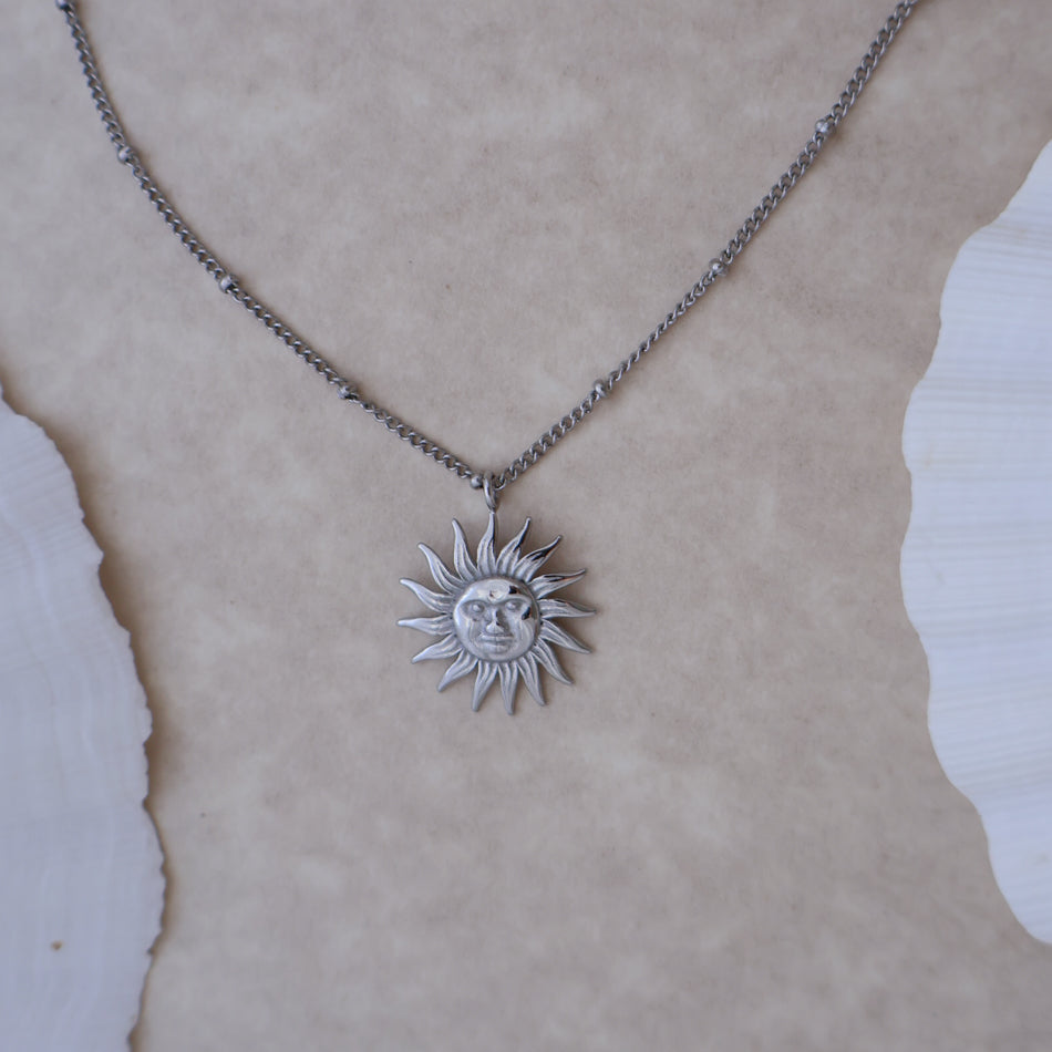 Sun Necklace - Silver