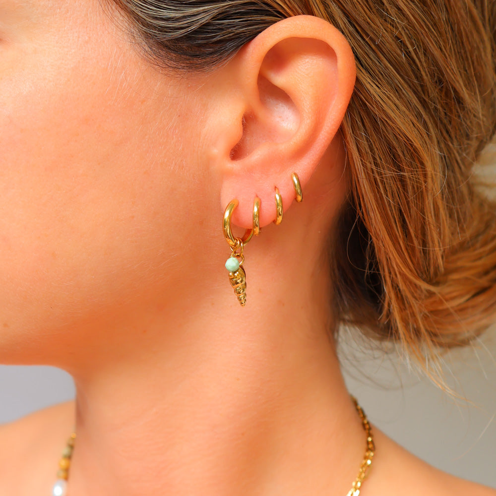 Shell Earrings with Turquoise