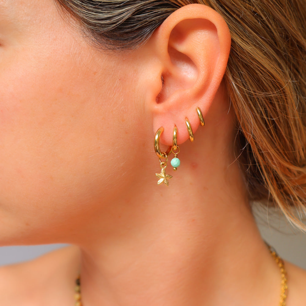 Starfish Earrings with Turquoise