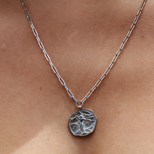 Wategos Surf Necklace - Silver