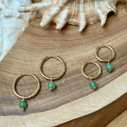 Green Aventurine Earrings - Stone of Opportunity