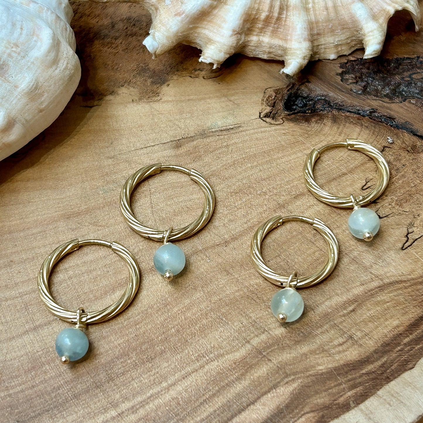 Osealina Jewellery - Argentinian Lemurian Earrings - Intuition and Clarity