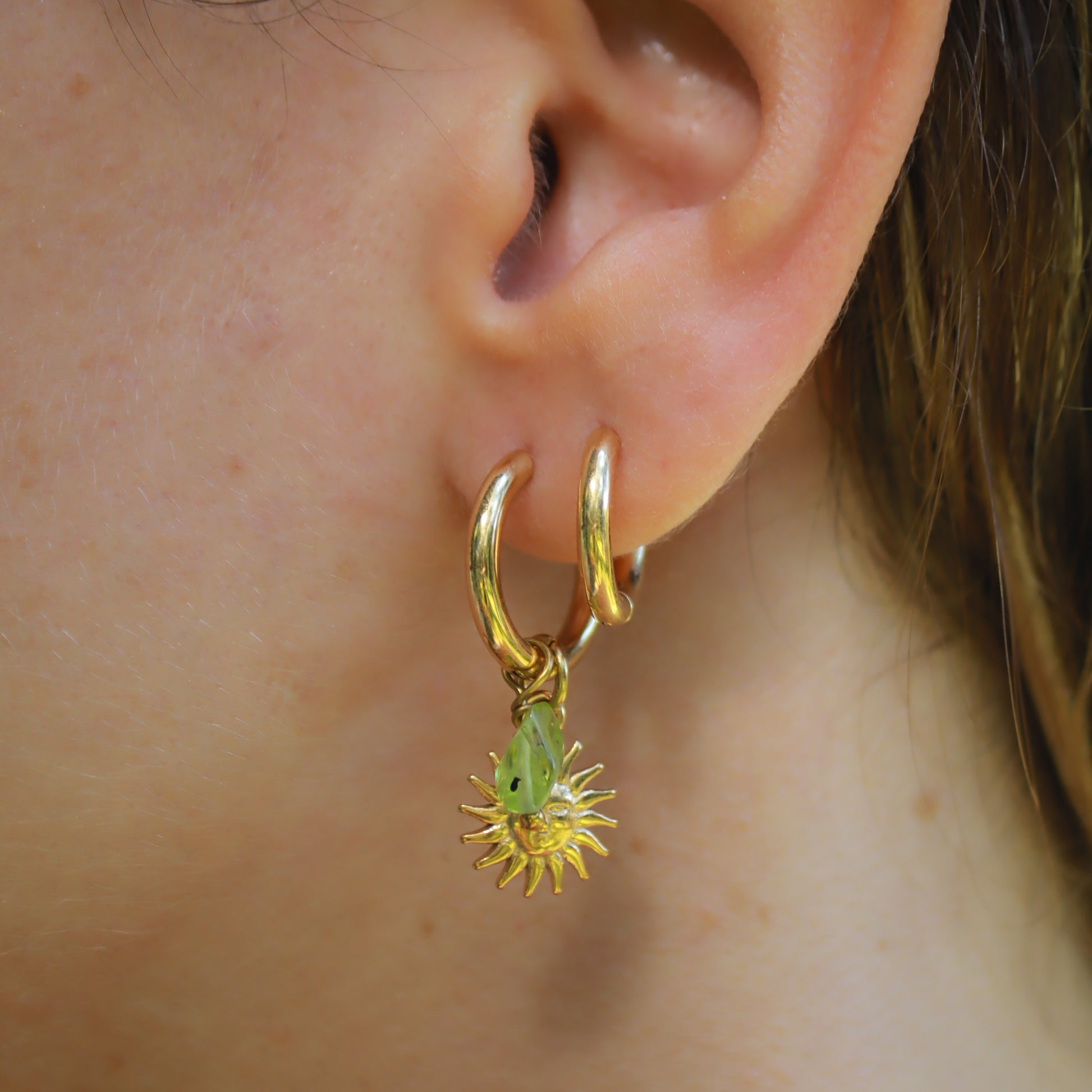 Gold Sun Earrings