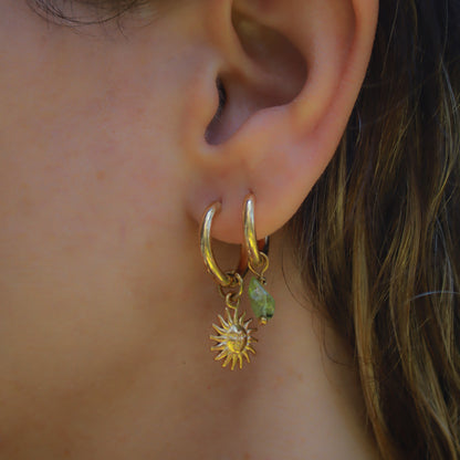 Gold Sun Earrings