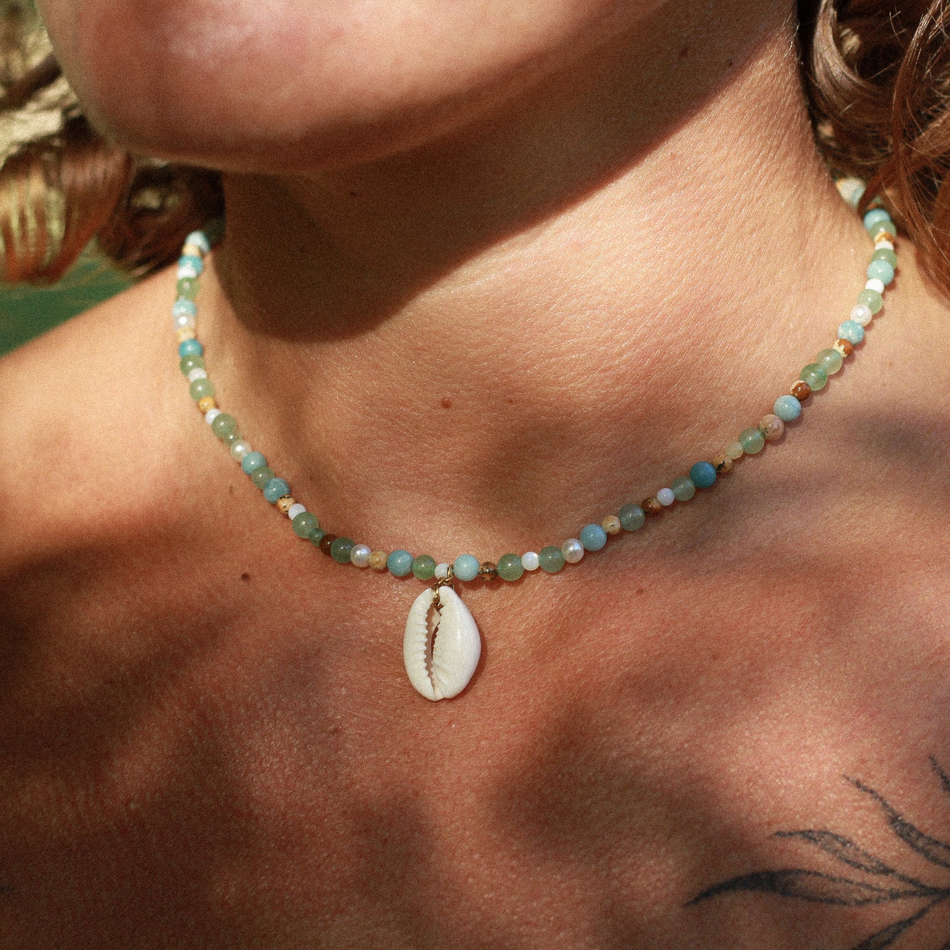 Shell Gemstone Choker - Osealina Jewellery