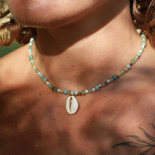 Shell Gemstone Choker - Osealina Jewellery