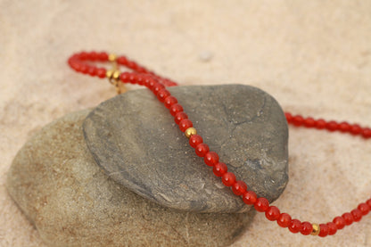 Spiral Necklace - Red Carnelian