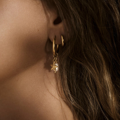 Osealina Jewellery - Starfish Earrings - natural pearl