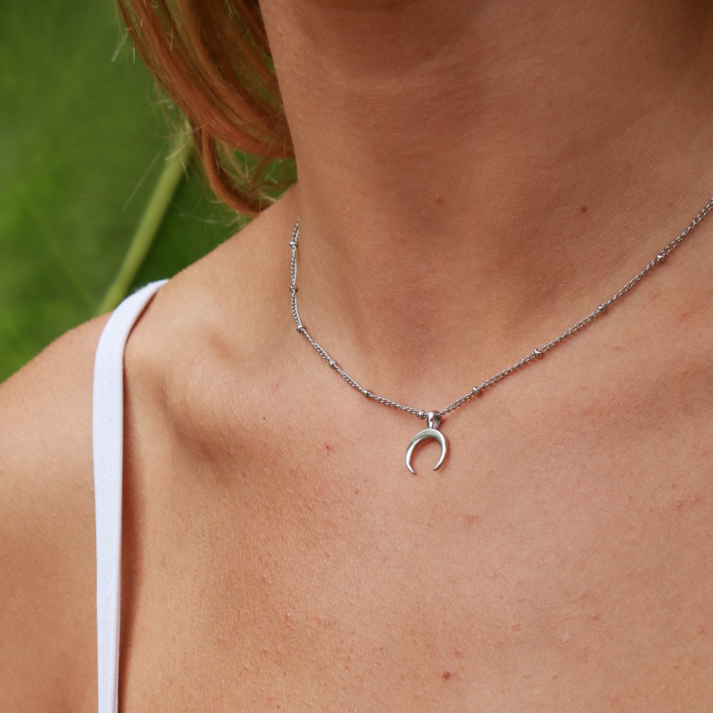 Moon Necklace - Silver