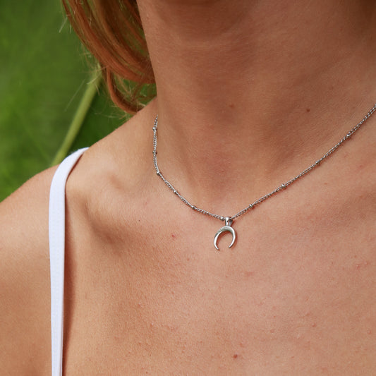 Moon Necklace - Silver