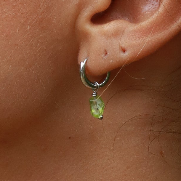 Peridot Earrings - Silver