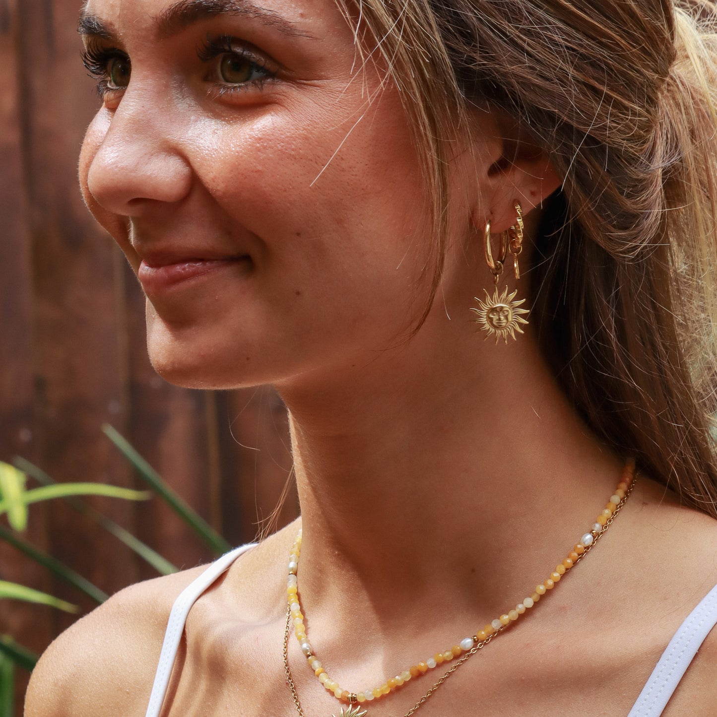 Sun Earrings - Gold