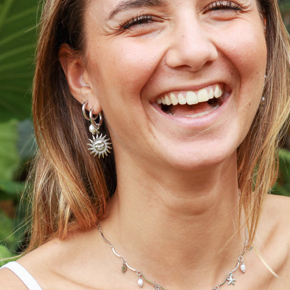 Sun Earrings - Silver