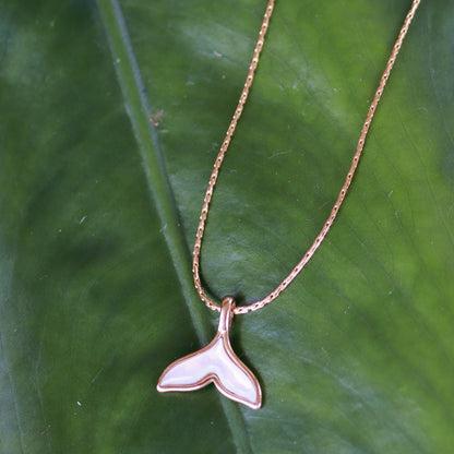 Whale Tale Necklace - Gold